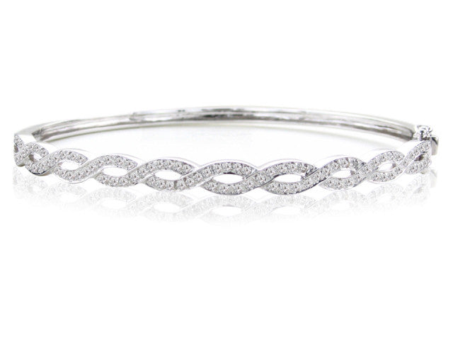 Eternity Bracelet- Silver and Diamond